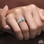 Load image into Gallery viewer, Round Wide Band Diamond Ring - Lab Grown
