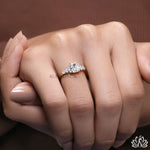 Load image into Gallery viewer, Radiant &amp; Pear Accent Diamond Ring - Lab Grown