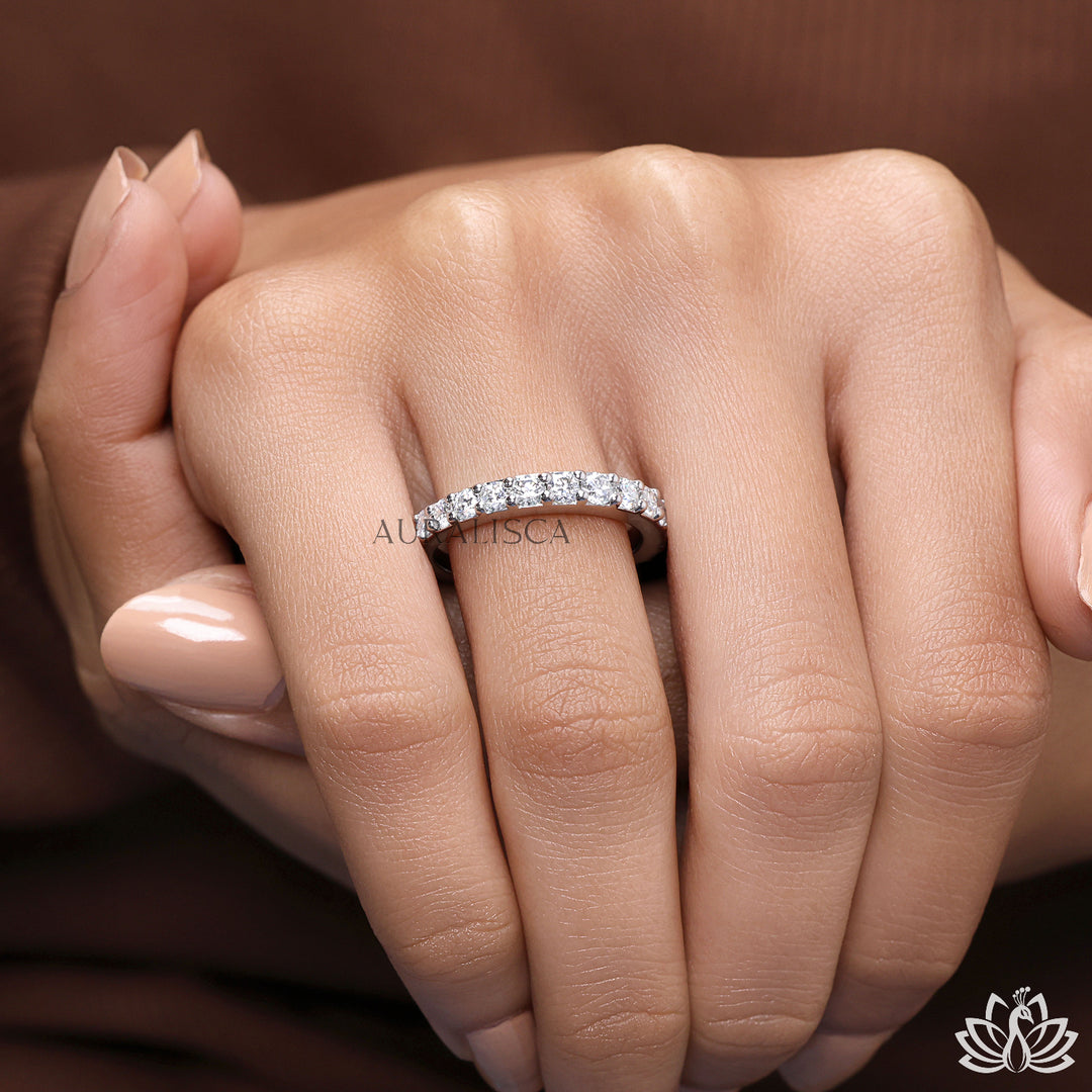 Round Channel Set Diamond Band - Lab Grown