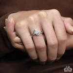 Load image into Gallery viewer, Round Twist Diamond Engagement Ring - Lab Grown
