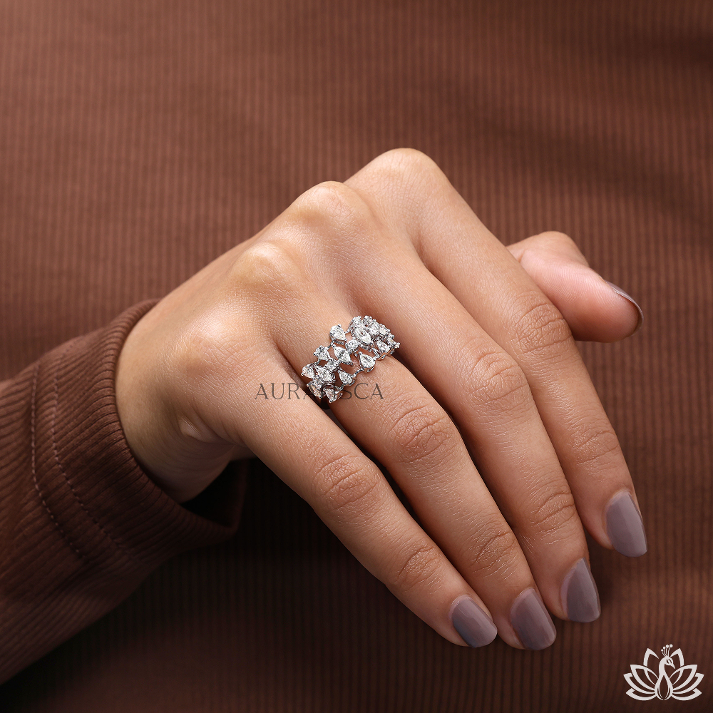Multi Stone Diamond Cluster Band - AJR077