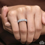 Load image into Gallery viewer, Oval Eternity Diamond Ring (Luxury Band) - Moissanite Diamond