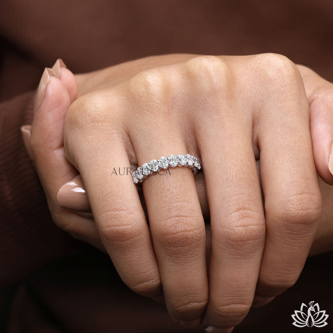 Oval Diamond Eternity Ring - Lab Grown