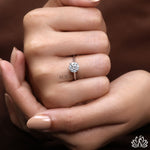 Load image into Gallery viewer, Round Solitaire Diamond Ring (Minimal Band) - Lab Grown