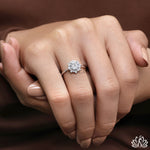 Load image into Gallery viewer, Round Cluster Diamond Ring (Floral Design) - Lab Grown