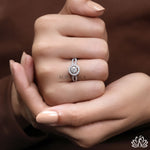 Load image into Gallery viewer, Round Halo Diamond Engagement Ring (Double Halo) - Lab Grown