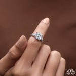 Load image into Gallery viewer, Asscher Designer Diamond Ring (Twist Band) - Lab Grown