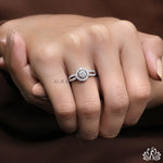 Load image into Gallery viewer, Round Halo Diamond Engagement Ring (Double Halo) - Lab Grown