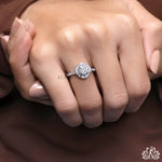 Load image into Gallery viewer, Round Vintage Halo Diamond Ring - Lab Grown