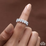 Load image into Gallery viewer, Oval Eternity Diamond Band - Moissanite Diamond