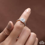 Load image into Gallery viewer, Asscher Halo Diamond Engagement Ring - Lab Grown