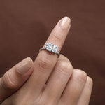 Load image into Gallery viewer, Pear &amp; Radiant Two Stone Diamond Ring - Lab Grown