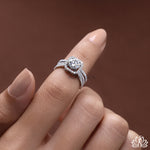 Load image into Gallery viewer, Round Halo Diamond Statement Ring - Lab Grown