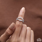Load image into Gallery viewer, Round Designer Diamond Ring (Open Band) - Lab Grown