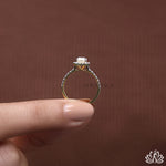 Load image into Gallery viewer, Emerald Halo Diamond Ring - Lab Grown