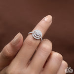 Load image into Gallery viewer, Round Halo Diamond Engagement Ring (Vintage Design) - Lab Grown