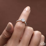Load image into Gallery viewer, Princess Solitaire Diamond Ring - Lab Grown