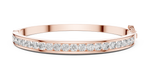 Load image into Gallery viewer, Elegant Channel Set Round Diamond Hinged Bangle Bracelet - AJBR1010
