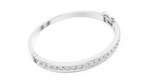 Load image into Gallery viewer, Elegant Channel Set Round Diamond Hinged Bangle Bracelet - AJBR1010