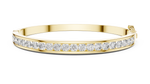 Load image into Gallery viewer, Elegant Channel Set Round Diamond Hinged Bangle Bracelet - AJBR1010