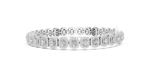 Load image into Gallery viewer, Opulent Radiant Cut Diamond Soft Square Halo Line Bracelet - AJBR1011