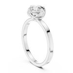 Load image into Gallery viewer, Lotus Crown Round Brilliant Cut Solitaire Diamond Engagement Ring - AJR1027
