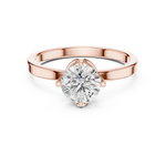 Load image into Gallery viewer, Lotus Crown Round Brilliant Cut Solitaire Diamond Engagement Ring - AJR1027