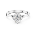 Load image into Gallery viewer, Lotus Crown Round Brilliant Cut Solitaire Diamond Engagement Ring - AJR1027