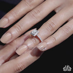 Load and play video in Gallery viewer, Asscher Halo Diamond Engagement Ring - Lab Grown