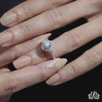 Load and play video in Gallery viewer, Round Vintage Halo Diamond Ring - Lab Grown