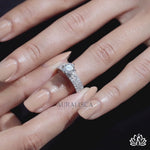 Load and play video in Gallery viewer, Round Wide Band Diamond Ring - Lab Grown