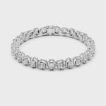 Load and play video in Gallery viewer, Sophisticated Bezel Set Oval Diamond Eternity Line Bracelet - AJBR1013