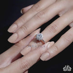 Load and play video in Gallery viewer, Round Cluster Diamond Ring (Floral Design) - Lab Grown