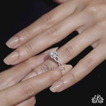 Load and play video in Gallery viewer, Round Halo Diamond Engagement Ring (Vintage Style) -  Lab Grown