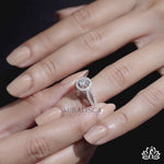 Load and play video in Gallery viewer, Round Halo Diamond Engagement Ring (Double Halo) - Lab Grown