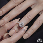 Load and play video in Gallery viewer, Emerald Halo Diamond Ring - Lab Grown