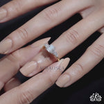 Load and play video in Gallery viewer, Radiant &amp; Pear Accent Diamond Ring - Lab Grown