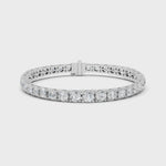 Load and play video in Gallery viewer, Elegant Round Diamond Statement Tennis Bracelet In Four Prong Set  - AJBR1012
