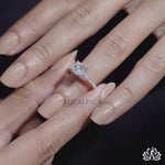 Load and play video in Gallery viewer, Princess Solitaire Diamond Engagement Ring - Lab Grown