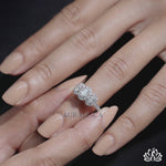 Load and play video in Gallery viewer, Oval Three Stone Diamond Ring (Gemstone Style) - Lab Grown