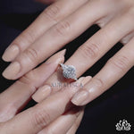 Load and play video in Gallery viewer, Oval Halo Diamond Engagement Ring - Lab Grown