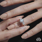 Load and play video in Gallery viewer, Oval &amp; Pear Three Stone Diamond Ring - Lab Grown